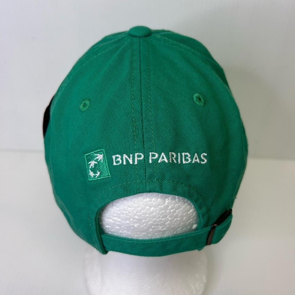 🎾”American Needle” NWT BNP Tennis Tournament Green Fabric Embroidered Cap - Picture 4 of 14